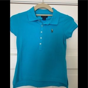 Girls Blue  Polo New With Tag. Size 7